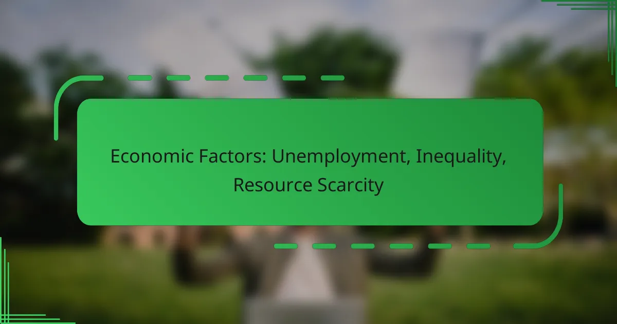 Economic Factors: Unemployment, Inequality, Resource Scarcity
