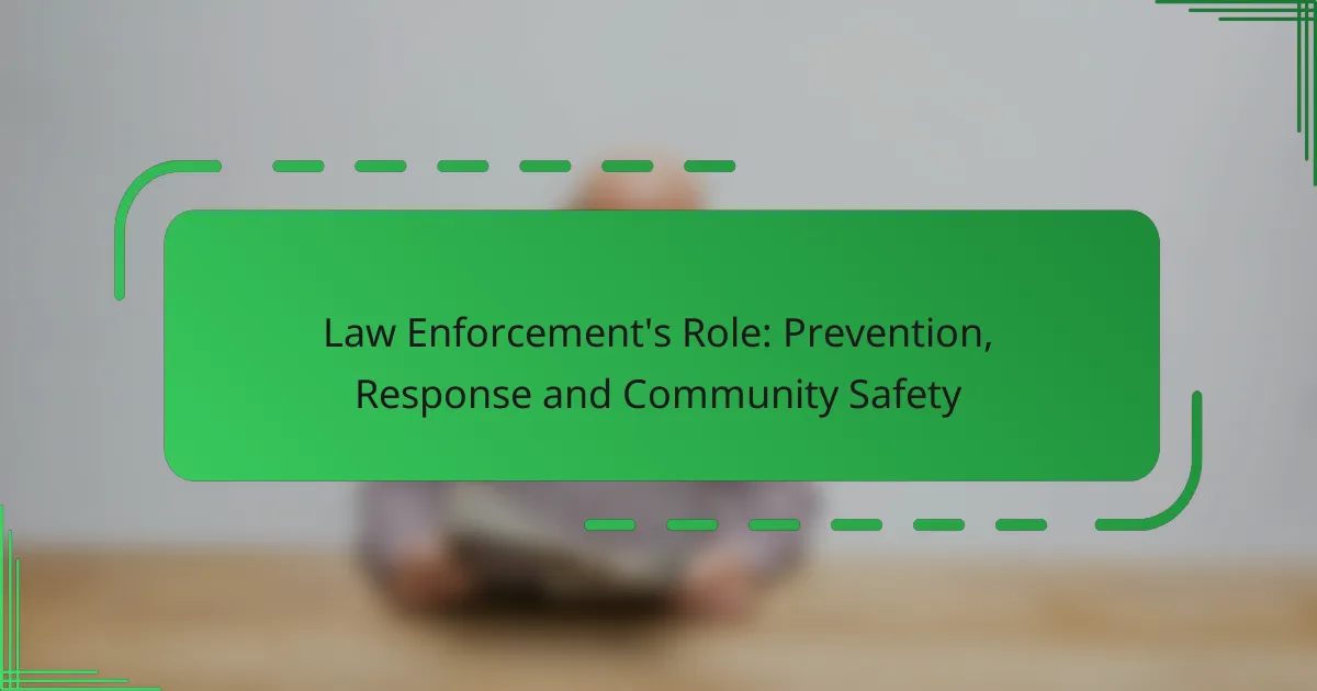Law Enforcement’s Role: Prevention, Response and Community Safety