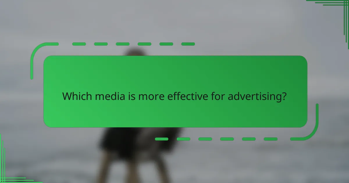 Which media is more effective for advertising?